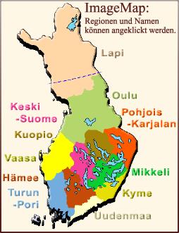 ImageMap Regionen Finnland - � Sandra+Bernd