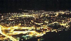 27 Bergen bei Nacht - Norwegen