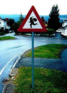 155 Stra�enschild in Drobak - Norwegen