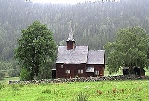 324 Stabkirche Lomen - Norwegen