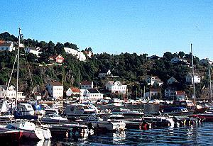 351 Hafen und Weisser Fleck von Ris�r - Norwegen